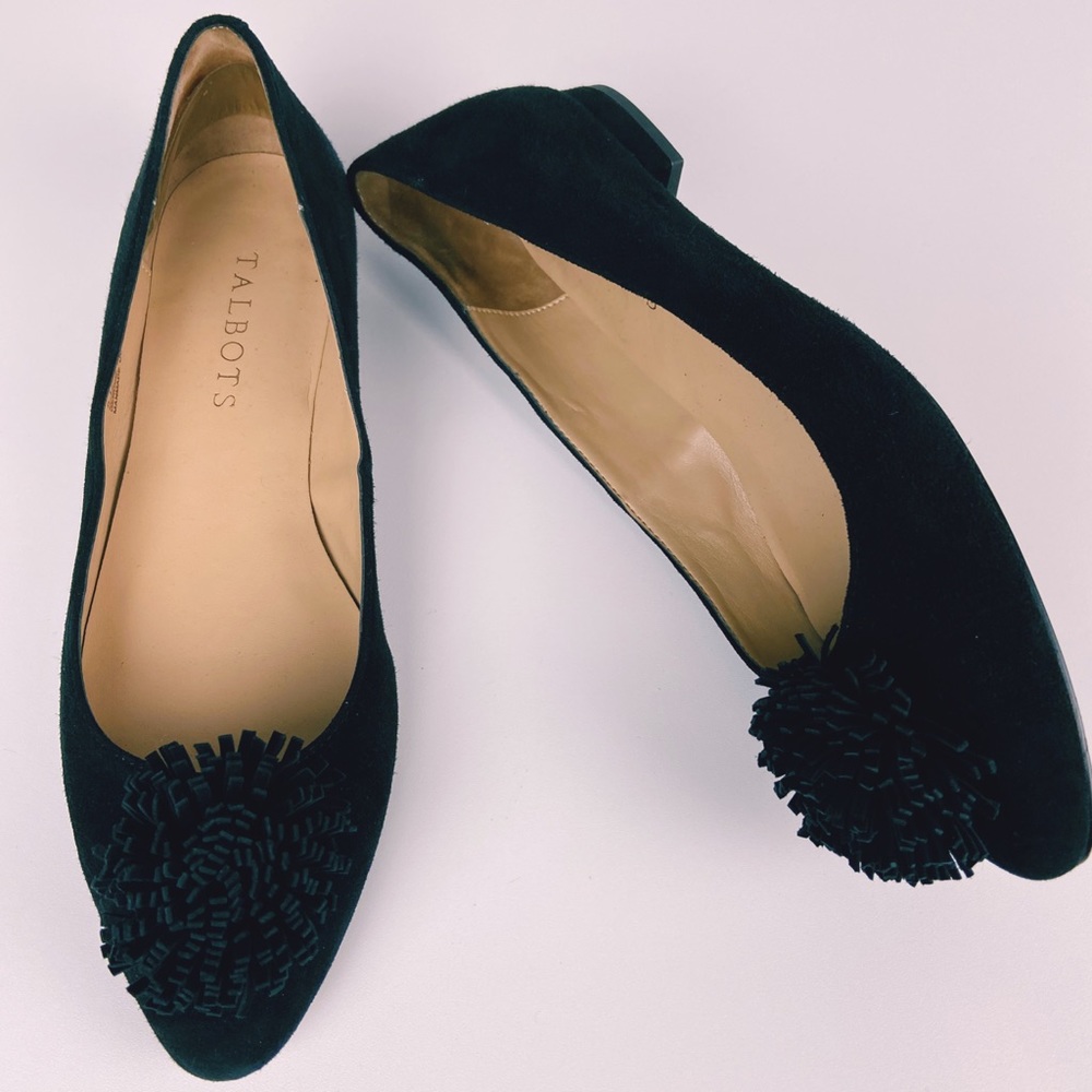 Talbots Tassle PomPom Ballet Flats